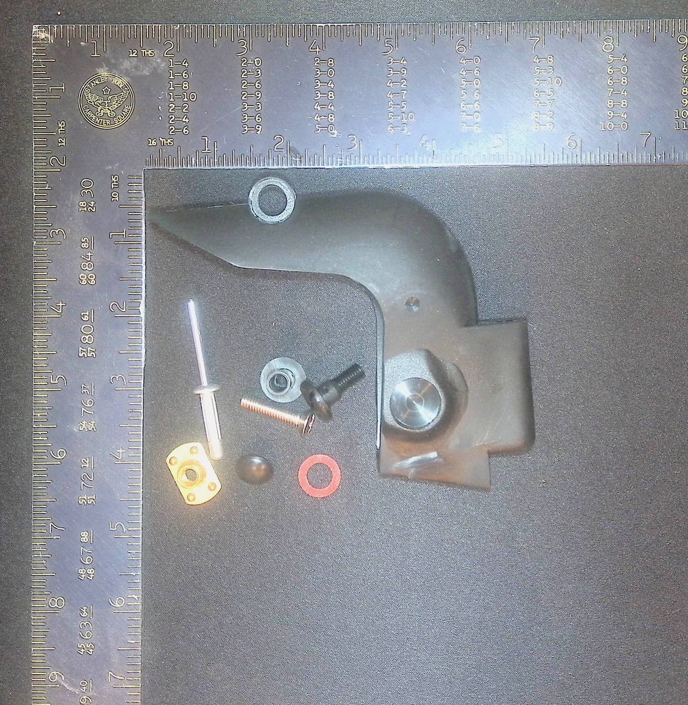 Rudder Mount for Prijon Touring Boats 6mm, curved - complete set